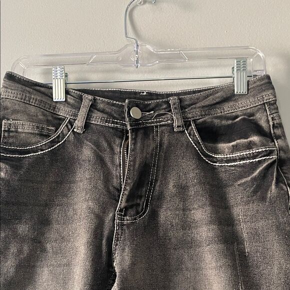 ROMWE Women's Gray Bootcut Jeans - Picture 3 of 4